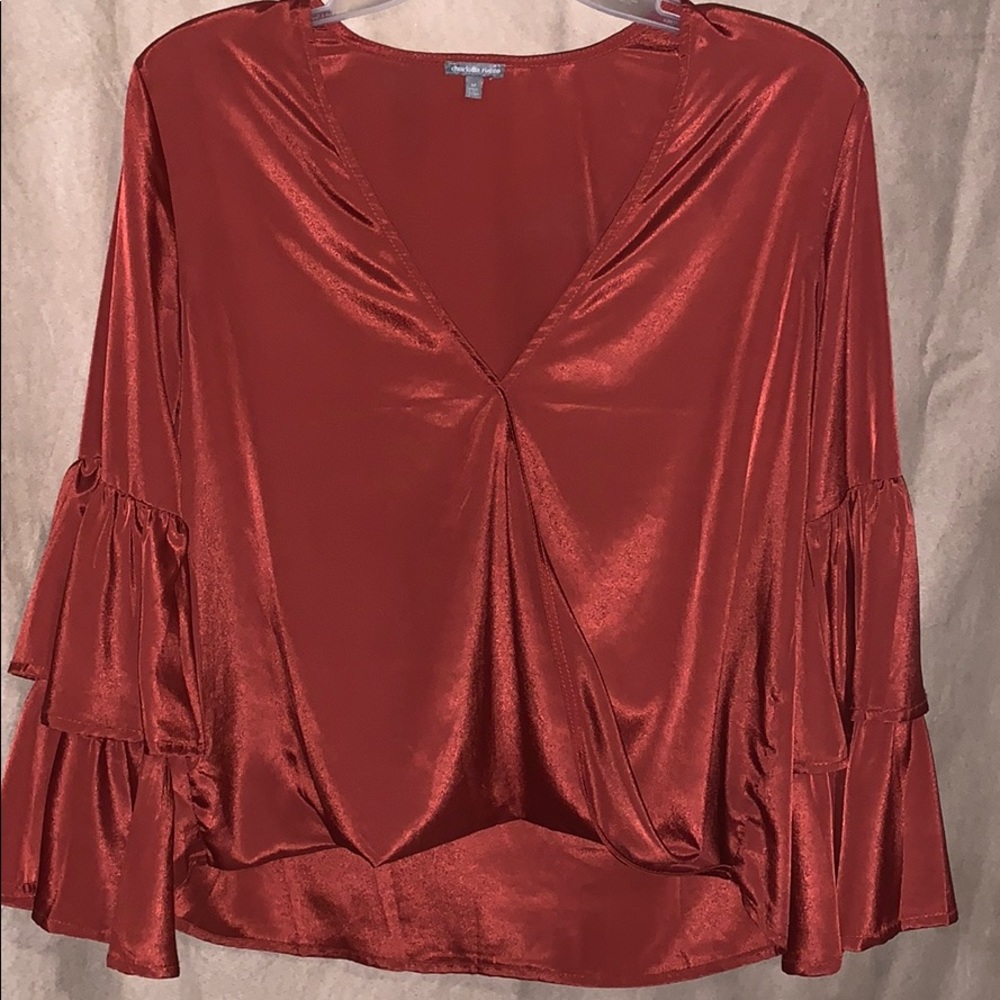 Burnt orange long sleeve shirt